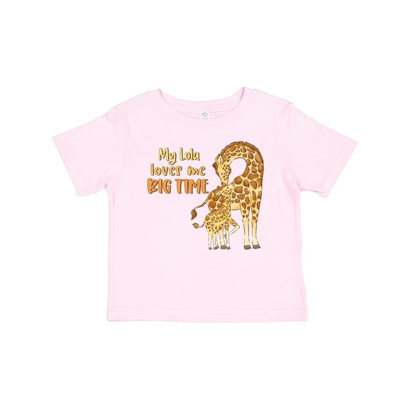 Inktastic My Lola Loves Me Big Time Giraffe Boys or Girls Baby T-Shirt