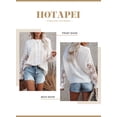thumbnail image 2 of HOTAPEI Pullover Sweaters for Women Lace Crochet Long Sleeve Sweaters Hollow Out Sweater Crewneck Knit Pullover Tops, 2 of 6