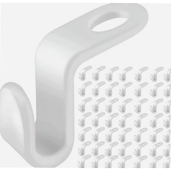 50PCS Clothes Hanger Connector Hooks Used in Organizer Closets Closet Hangers Accessory White Thickened Plastic Stackable Hanger Link Hook- Space Saving.