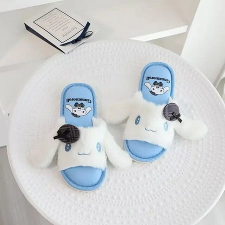 

Sanrio Kuromi My Melody Slippers Kawaii Japanese Style Open Toe Indoor Slippers Lolita Cinnamoroll Pochacco Shoes For Girl