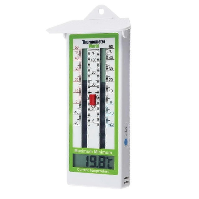 Digital Max Min Greenhouse Thermometer Room Temperature - Classic Max Min Thermometer To Measure Maximum And Minimum Temperatures - Easy Wall Mounted