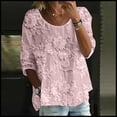 thumbnail image 4 of Womens Floral Babydoll Tops，Puff Sleeve Peplum Tops 3/4 Puff Sleeve Pleated Blouse Boho Floral Tops Business Casual Outfits Floral Blouses For Women Beach Vacation Blouses Womens Boho Tops XS, 4 of 4