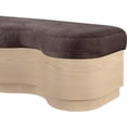 thumbnail image 5 of Meridian Furniture Savoy Brown Velour Fur Fabric Bench, 5 of 10