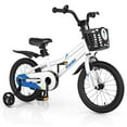thumbnail image 1 of Costway 16" Kid's Bike with Removable Training Wheels & Basket for 4-7 Years Old White, 1 of 9