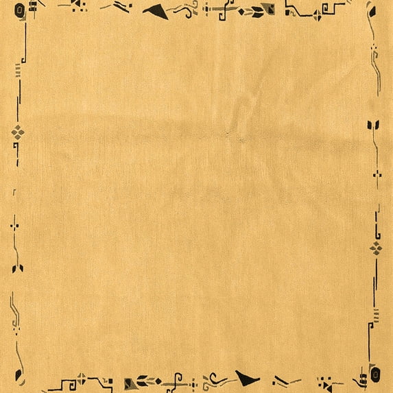 Ahgly Company Indoor Square Solid Brown Modern Area Rugs, 6' Square