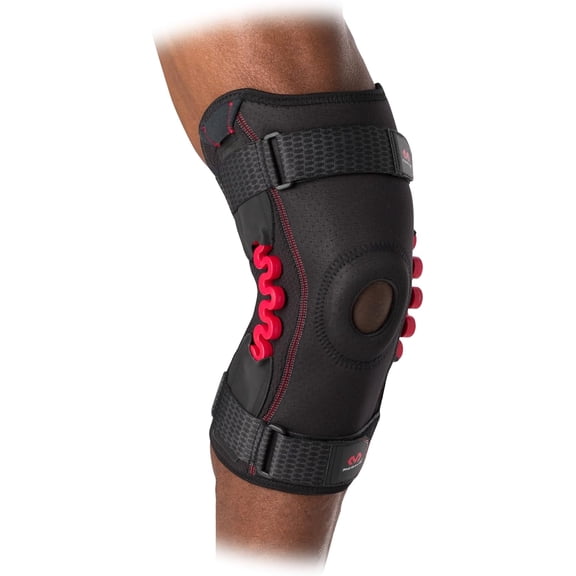 McDavid NRG Max Support Knee Brace, Compression Brace w/Spring Hinges for Injury Recovery, Pain, Fits Right or Left Leg