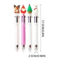 thumbnail image 2 of Dsscvnef Christmas Cute Cartoon Christmas 6 Color or 10 Color Ballpoint Pen Multicolor Pen Pen Stationery 10ml Pens Retractable Metal Ink Pens Refillable, 2 of 3