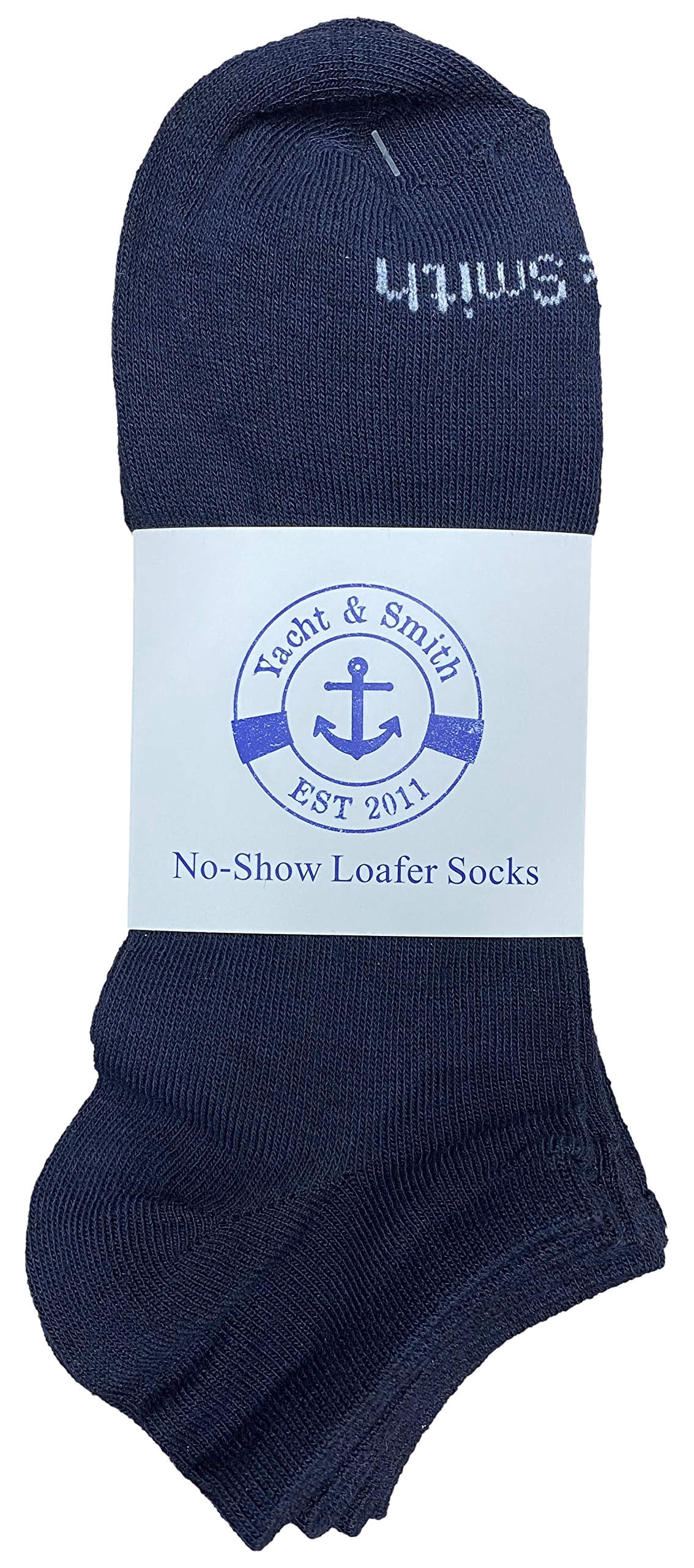 Yacht & Smith Wholesale Men's 97% Cotton Shoe Liner Training Socks Size 10-13, No Show Thin Low Cut Sport Ankle Socks (24 Pairs Black)