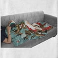thumbnail image 6 of Santa Soft Flannel Fleece Throw Blanket, Father Xmas with Funny Face and Silly Reindeer Buddies Taking a Selfie Having Fun, Cozy Plush for Indoor and Outdoor Use, 50" x 60", Multicolor, by Ambesonne, 6 of 6