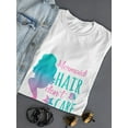 thumbnail image 3 of Beautiful Mermaid Hair Don't Care Women White T-Shirt, Female XX-Large, 3 of 4