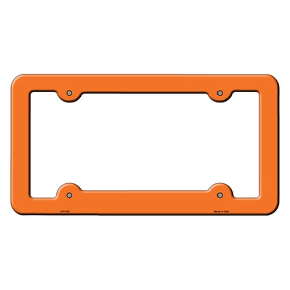 Smart Blonde LPF-007 6 x 12 in. Solid Novelty Metal License Plate Frame, Orange