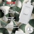 thumbnail image 4 of Sunbeam Heated Sage Green Triangle Throw Blanket Microplush 4 Heat Settings 50x70, 4 of 11
