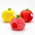 thumbnail image 5 of Apple Shaped Fish Tank Hideout with 3D Printed Design and Multiple Openings, Single Piece, Yellow with Green Leaf, for Betta Fish and Small Fish, Aquarium Decoration, 5 of 8