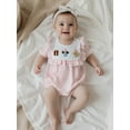 thumbnail image 4 of BemeyourBBs Baby Girl Romper Short Sleeve Round Neck Dog Embroidery Bodysuit, 4 of 9