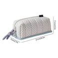thumbnail image 3 of ZhangC Cream Polka Dot Pencil Case, Large Capacity Soft Quilted Storage Pouch, Multi-purpose Stationery Makeup Bag for Office, Home and Travel (2.7x8.2x4.3 Inch), 3 of 6
