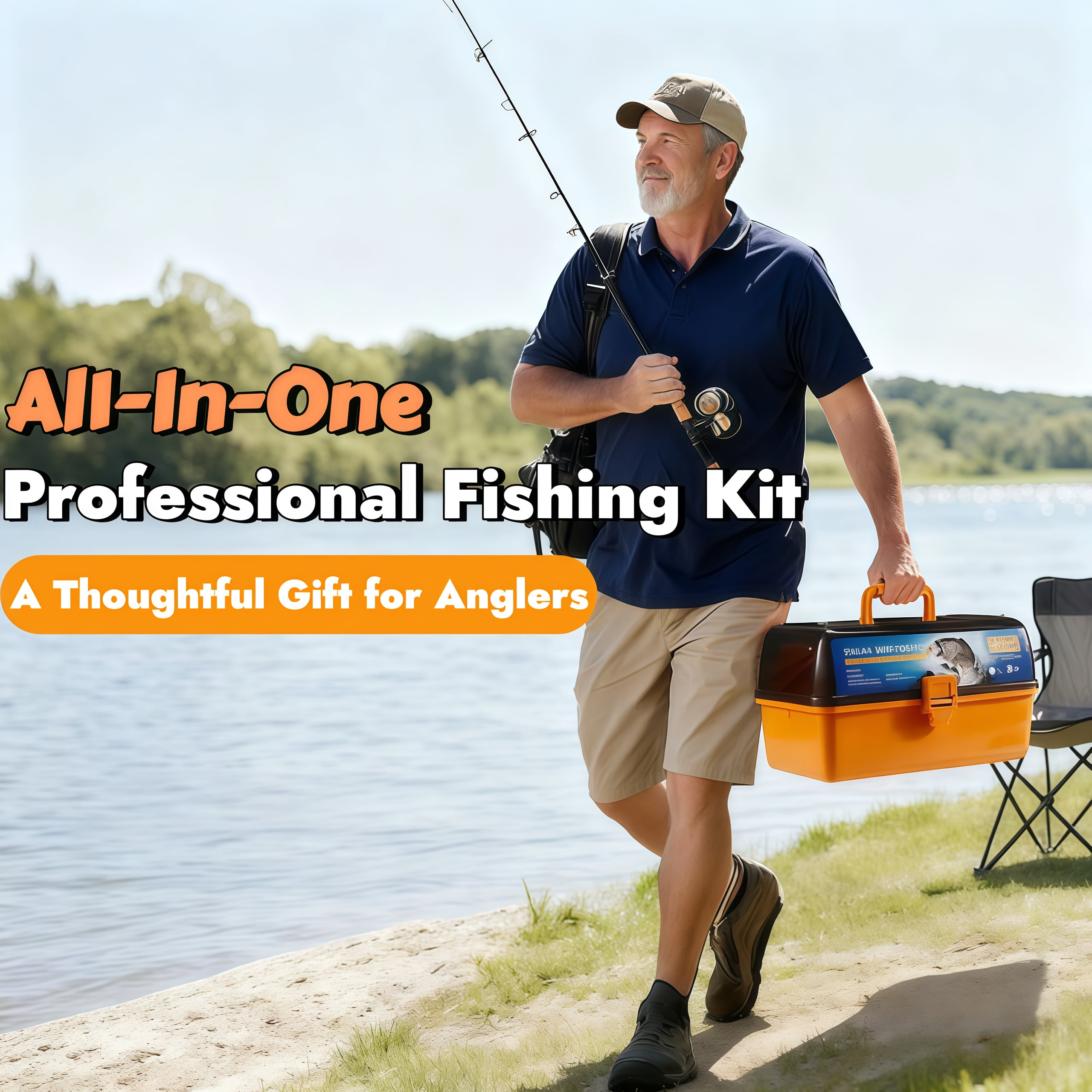 4-Layer Tackle Box with 560 Pieces - Bait, Hooks & Tools for Freshwater Saltwater Fishing, Ideal Gift for Anglers