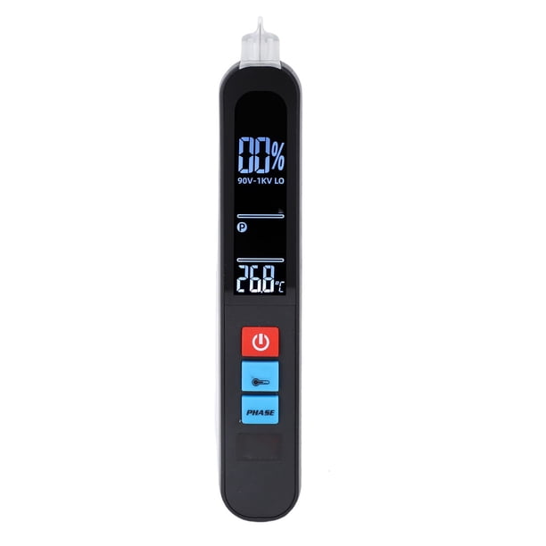 Detector De Voltaje De CA, Diseño Portátil, Probador De Secuencia De Fase De Batería De 400MAH, Barra Analógica Transparente Para Detección Eléctrica