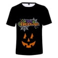 thumbnail image 1 of Men Women Halloween T-Shirt Novelty Trend Pumpkin Skeleton Tee Tops Funny Crew Neck Short Sleeve Pumpkin Graphic Shirts, 1 of 2