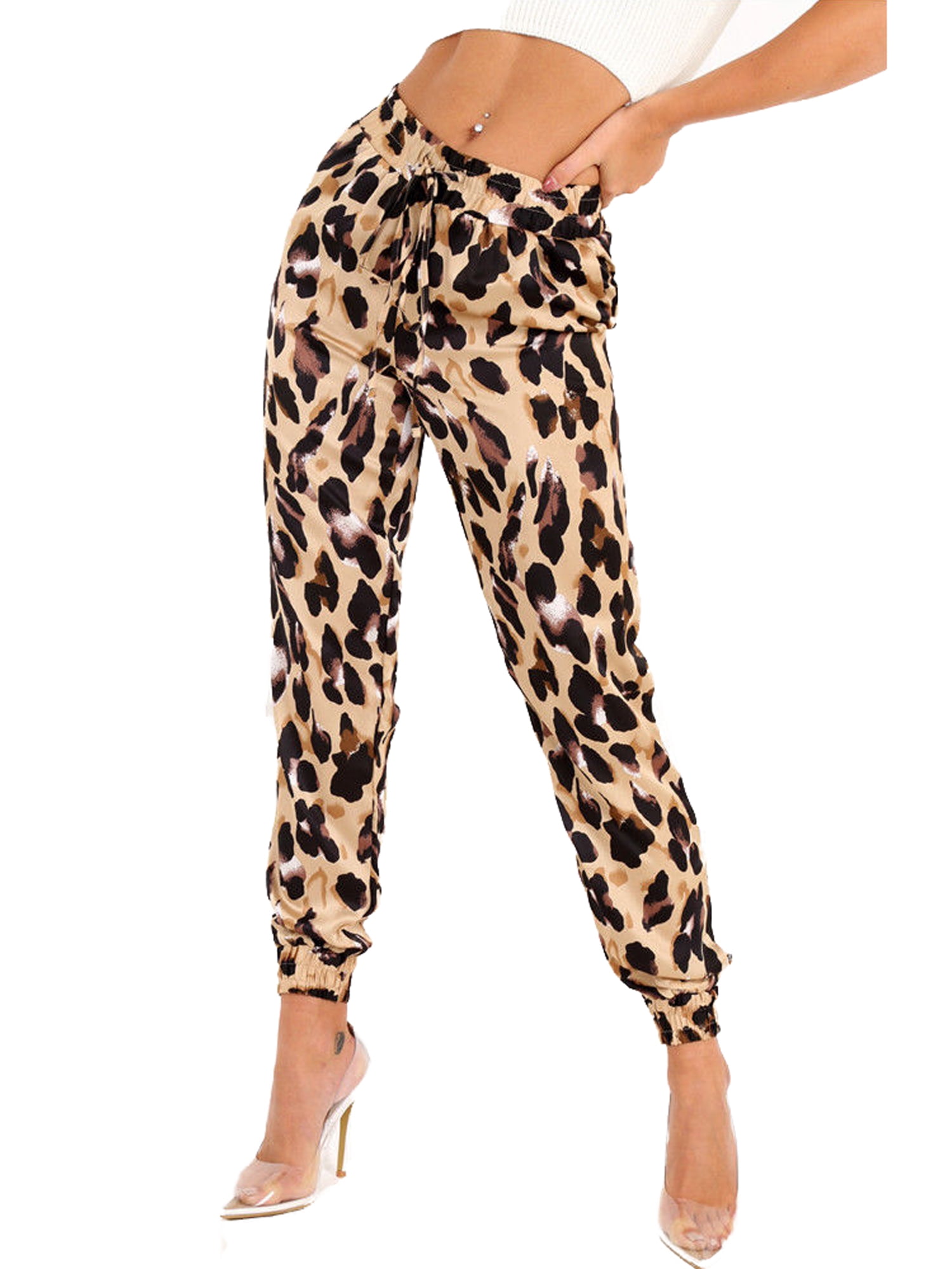 high waisted leopard pants