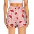 thumbnail image 4 of Xecao's Cute Strawberry C for a double-layer running short for women, perfect for gym, tennis, and more, featuring a convenient pocket., 4 of 9