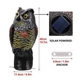 thumbnail image 4 of EIGTHTAIL Leurres Hibou Tête Réaliste Rotative Jardin Verger Effrayer les Oiseaux, 4 of 7
