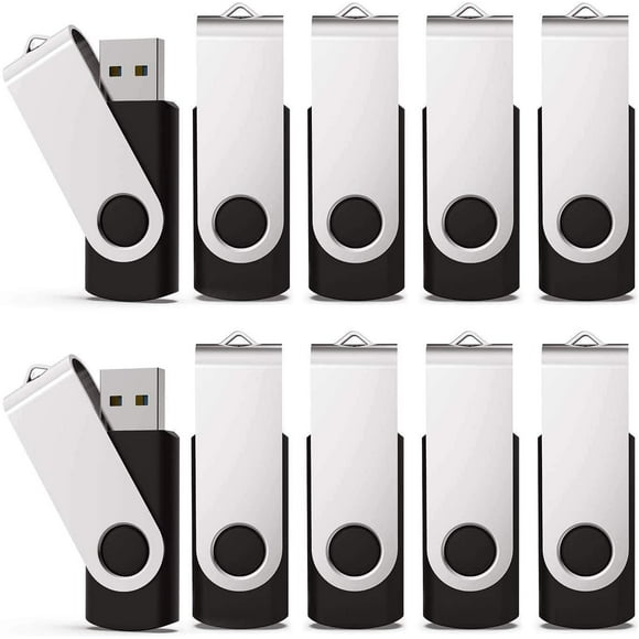 KEXIN Lot de 20 Clés USB 8 Go 8G en Vrac Clé USB 2.0 avec Indicateur Led, Noir