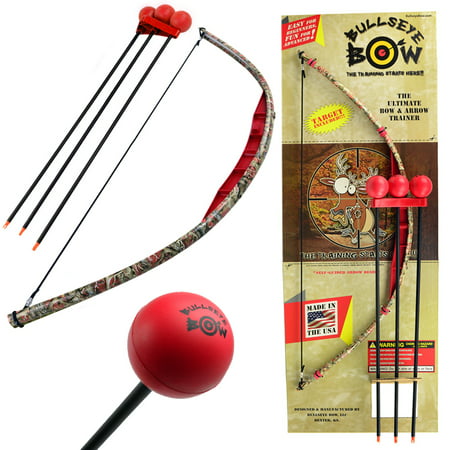Kids Bow and Arrow Set Beginner Archery Toy Bullseye Red Camo Training Kit Foam