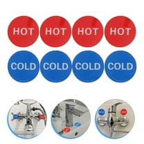 Masteelf Waterproof Hot and Cold Faucet Indicator Stickers Self Adhesive Acrylic Signs for Bathroom and Kitchen Use Assorted Color