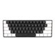thumbnail image 3 of Teclado mecánico de 61 teclas con interruptor azul, teclado mecánico para juegos RGB con cable y efecto de iluminación genial para estudio en la oficina, blanco y negro, 3 of 5