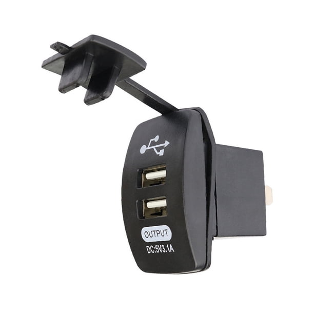 Speravity de coche Universal de 5V 3.1A, puertos USB duales a prueba de agua, adaptador automático, de teléfono a prueba de polvo para Bombillas para automóviles Azul Speravity VI000934-01B