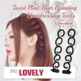 thumbnail image 5 of Todaioua 2Pcs Side Hair Styling French Braid Clip Stick Diy Bun Maker Tool ✈ Upgraded, 5 of 8