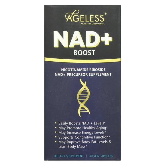 Ageless Foundation Laboratories NAD Boost, 30 Veg Capsules