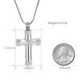 thumbnail image 2 of Rope Winding Cross Cremation Ashes Urn Pendant Necklace Memorial Keepsake Jewelry Lord’s Prayer Cross Ashes Necklaces, 2 of 6