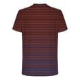 thumbnail image 5 of Workout Shirts for Men Summer Short Sleeve Round Neck Basic Tops Striped Gradient Color Casual Shirts Soft Lightweight Activewear T-Shirts, 5 of 6