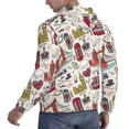 thumbnail image 6 of Kdxio London Landmark1 Print Mens Casual Hooded Collar Drawstring Hoodies Pullover Sweatshirts Casual Long Sleeve Shirts-XX-Large, 6 of 7