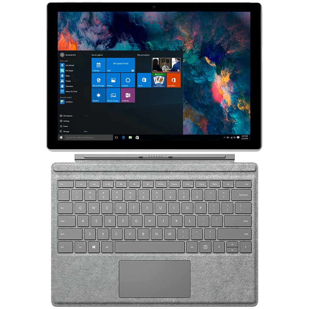 Used Microsoft Surface Pro 4 256 Gb 8 Gb Ram Intel Core I5 Windows 10 Microsoft Surface Type Cover Walmart Com