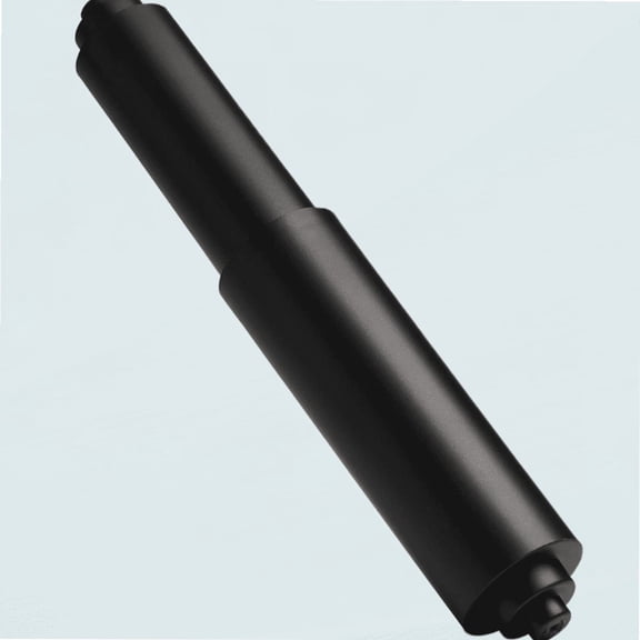 Plastic Spring Loaded Toilet Paper Roll Holder Rod Replacement, Black (Black)