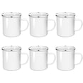 thumbnail image 1 of Taza esmaltada MAIKESUB, 500 ml, 8,6 cm, borde plateado, 1 of 9