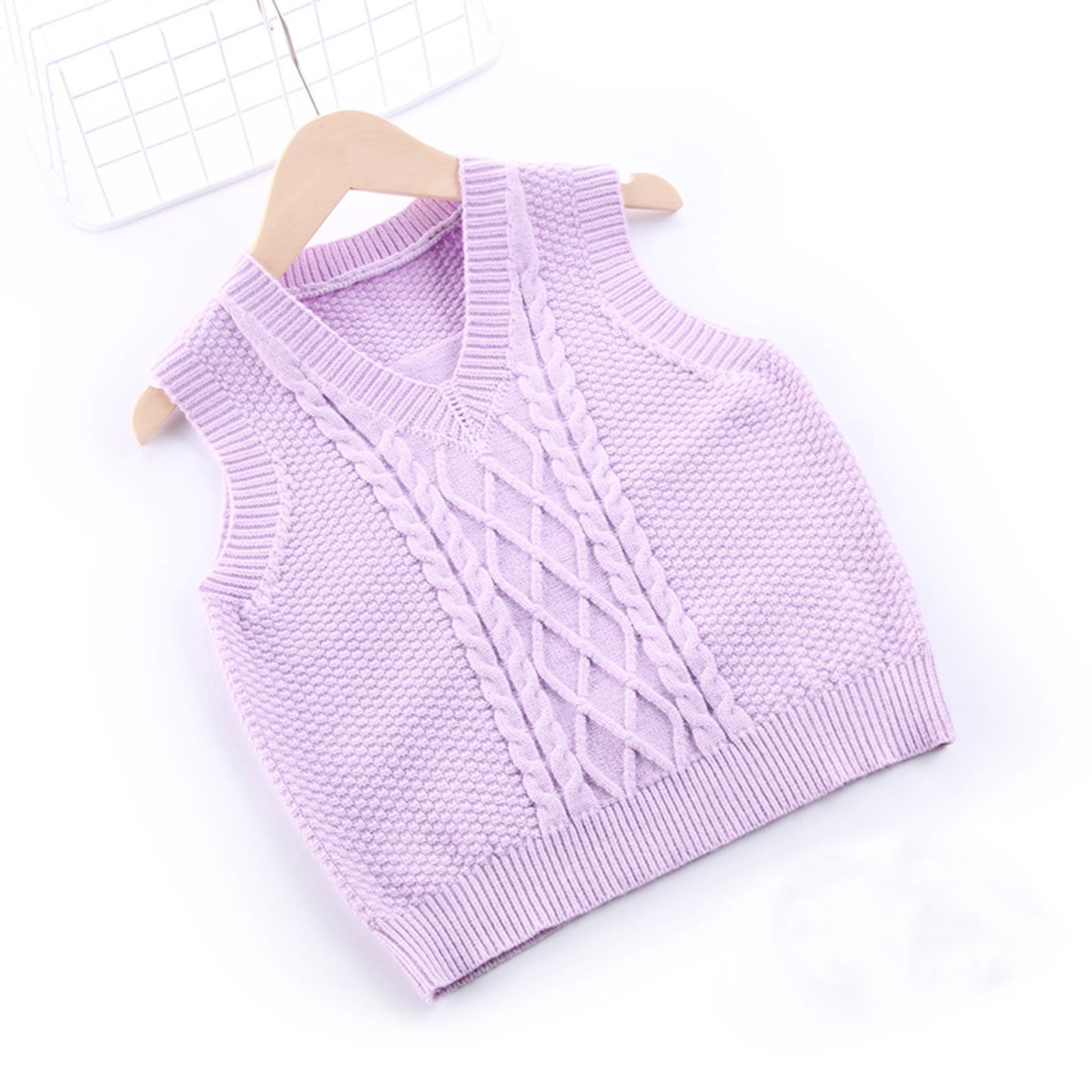 Zshosam Boys and Toddlers' Uniform V-Neck Sweater Vest Knitted