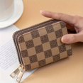thumbnail image 1 of Double Zipper Credit Card Holder Bag, Trendy Card Short Wallet, Multi Card Slots Coin Purse, 1 of 6
