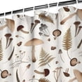 thumbnail image 3 of Brown Mushroom Fern Light Pattern Shower Curtain 84"x72" ,Bathroom Decorative Shower Curtains Set with 12 Hooks,Modern Waterproof Washable Shower Curtain, 3 of 6
