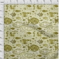 thumbnail image 4 of oneOone Rayon Olive Green Fabric Asian Block Fish Sewing Material Print Fabric By The Yard 56 Inch Wide, 4 of 4