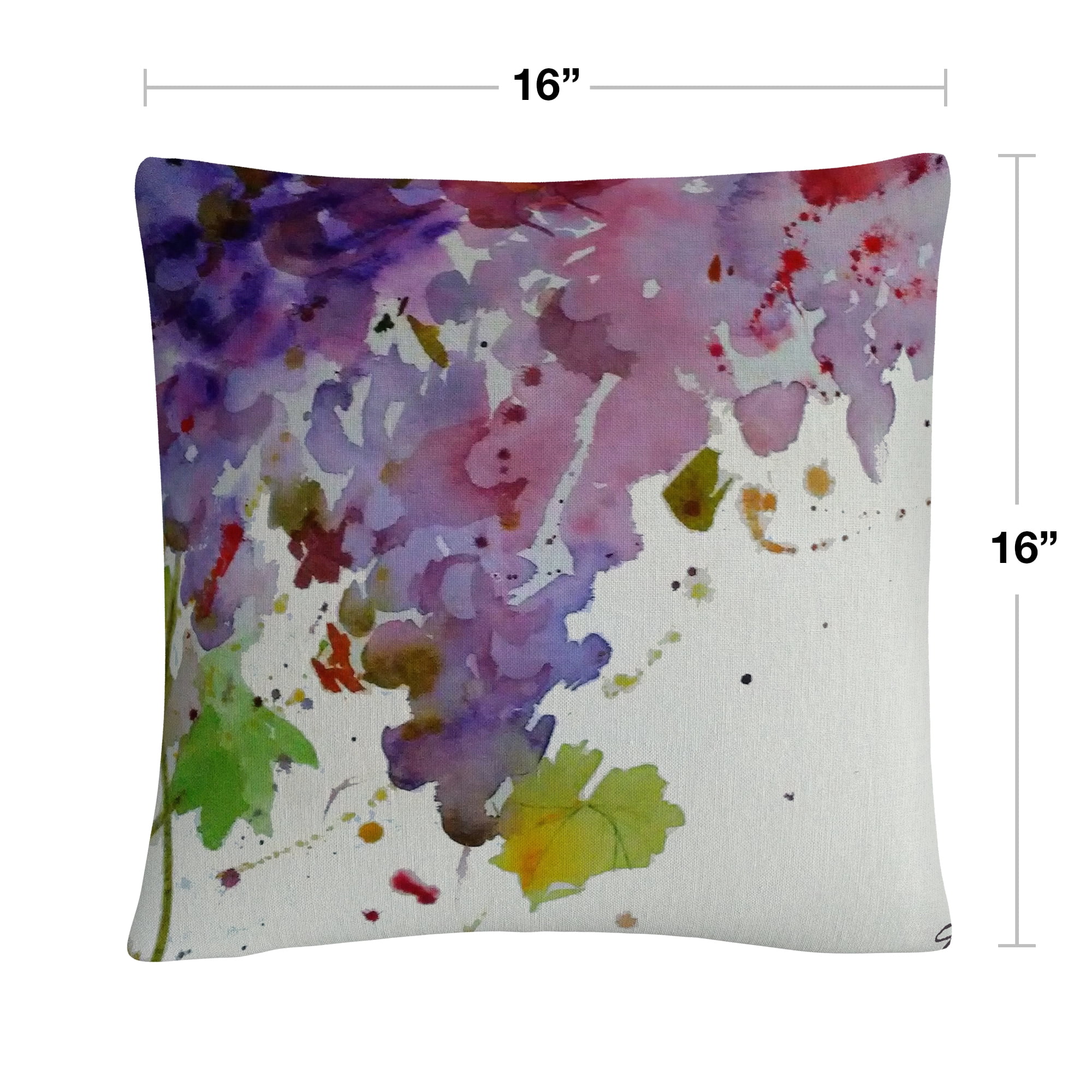 Harvest I' Purple Abstract By Sheila Golden 16 X 16 Decorative Throw Pillow