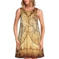 thumbnail image 1 of Disketp Vintage Map Of The World para Vestido sin Mangas para Mujeres, Vestidos de Verano para Mujeres, Casual y Holgado para la Playa, 1 of 7