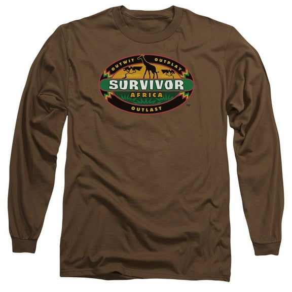 Survivor Africa Long Sleeve Adult 18/1 T-Shirt Coffee