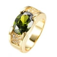 thumbnail image 5 of Unisex Gold Plated Copper Ring With Geometric Full Diamond Design Durable Elegant Jewelry Sizes 6 7 8 9 10 11 12, 5 of 5
