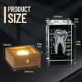 thumbnail image 3 of 3D Crystal Human Tooth Model, Black Gift Packaging, Wood Base with Yellow Light, Transparent Glass, Great Gift for Home and Office Decoration (2x2x3.15 inch), 3 of 8