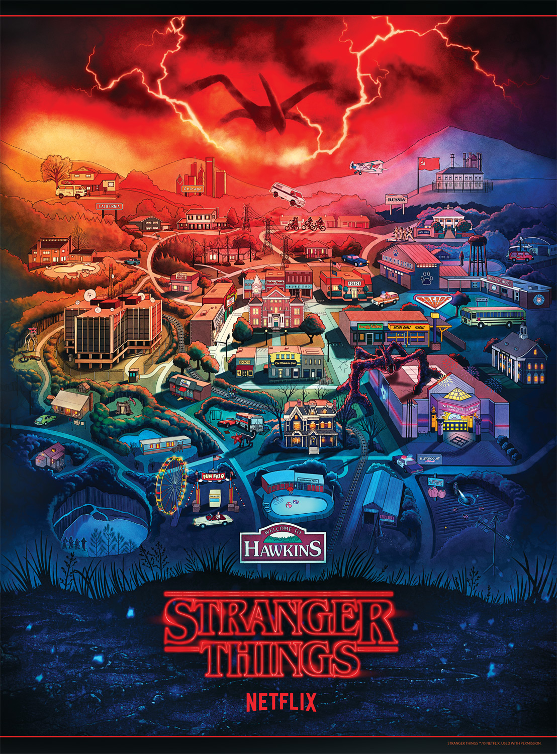 Buffalo Games1000-Piece Stranger Things Hawkins Jigsaw Puzzle