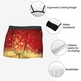 thumbnail image 3 of Pofeuu Red Gold Glitter Print Men’s Boxer Briefs, Moisture-Wicking Underwear, Regular,Trunk-Small, 3 of 5