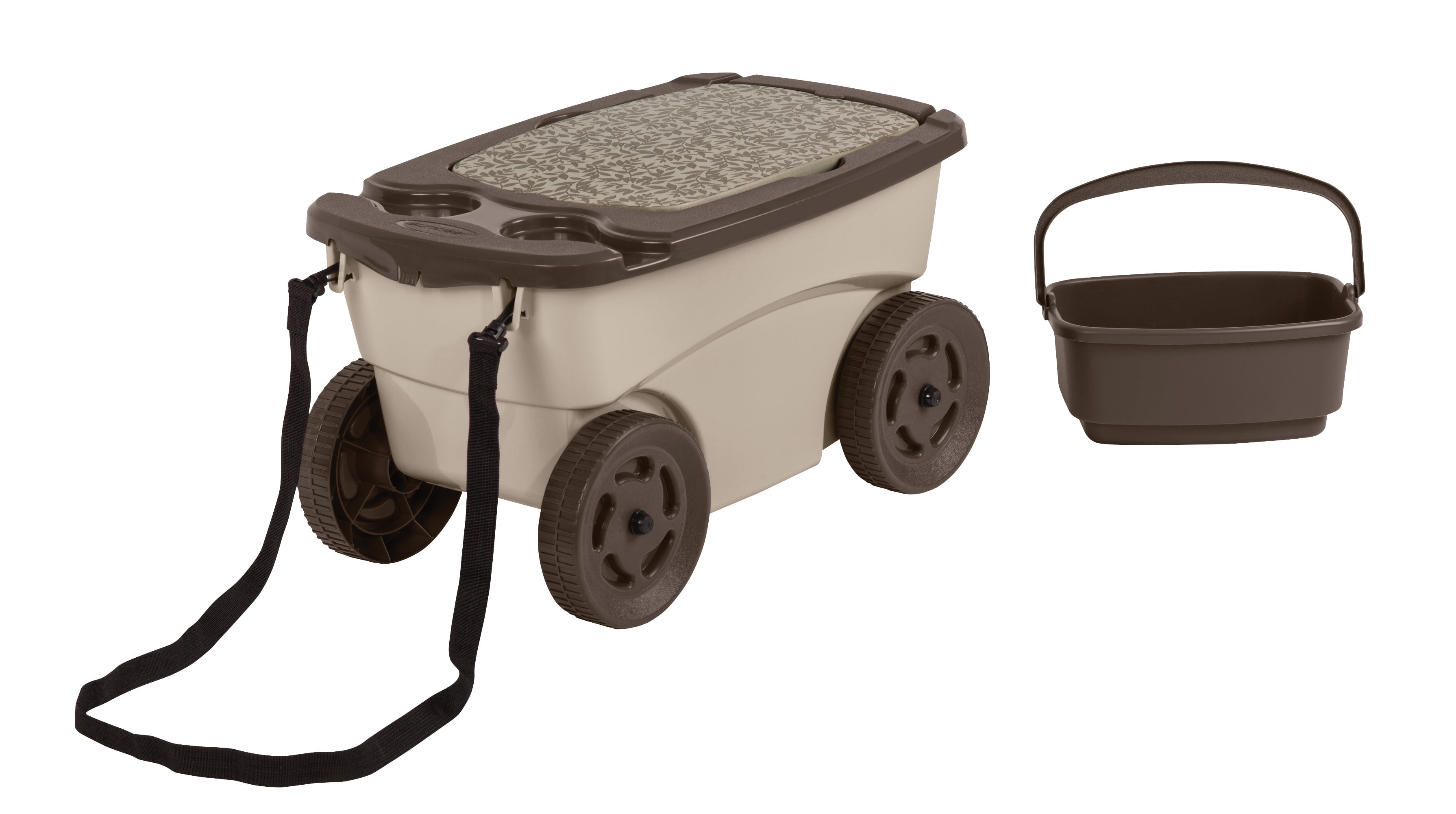 Suncast Portable 12.25 x 13-in Resin Multipurpose Garden Scooter Cart Open Box